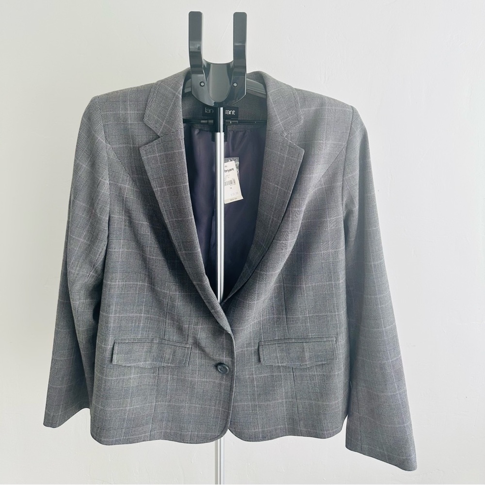 Gray Plaid Blazer